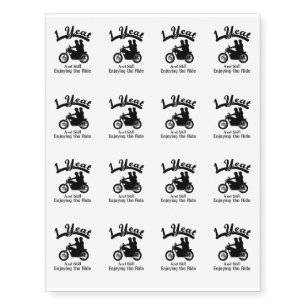 1st Wedding Anniversary Couple Ride Celebration Temporary Tattoos