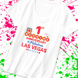 1st Wedding Anniversary Couples Las Vegas Trip T-Shirt
