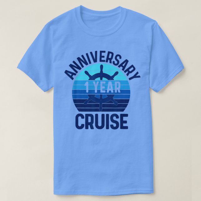 1st Wedding Anniversary Cruise 1 Year Couples Vaca T-Shirt (Design Front)