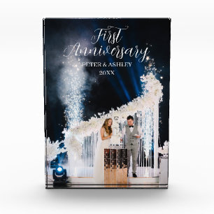 1st Wedding Anniversary Custom Photo Block