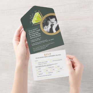 1st wedding anniversary dinner peridot ring meal all in one invitation