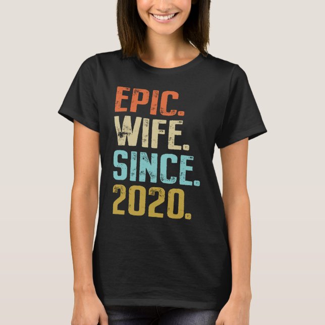 1st Wedding Anniversary For Her Best Epic Wife Sin T-Shirt (Front)