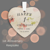 1st Wedding Anniversary Hand Pressed Paper