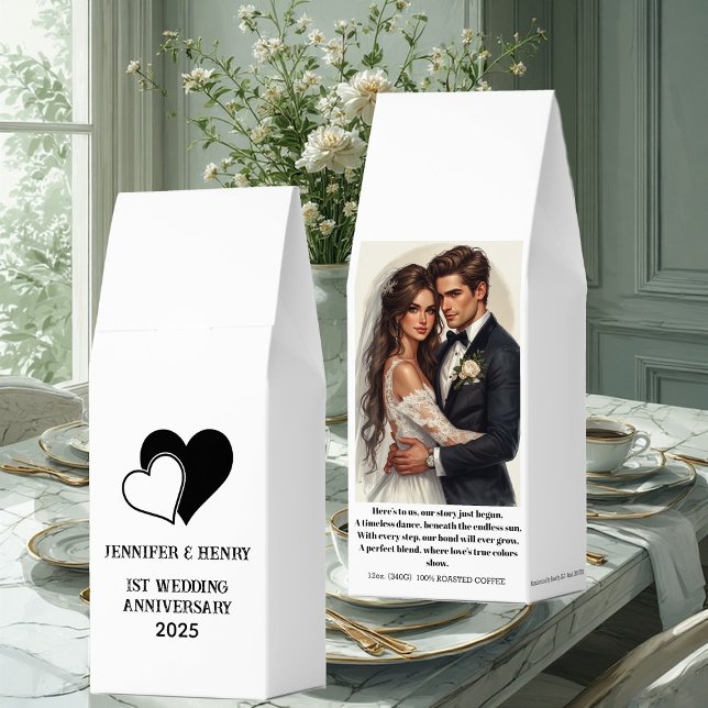 1st Wedding Anniversary Poem Quote Newly Wed Photo Roasted Coffee (1st Wedding Anniversary Poem Quote Newly Wed Photo Roasted Coffee)