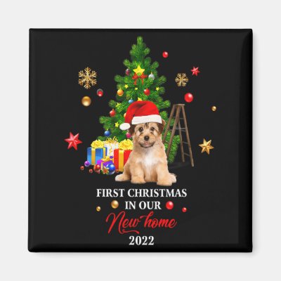 1st Xmas In Our New Home Xmas Norfolk Terrier T Sh Magnet