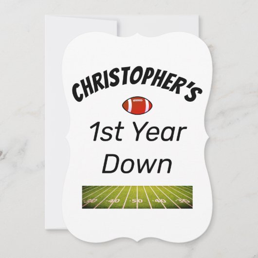1st year down Football Boy's Birthday (Front)
