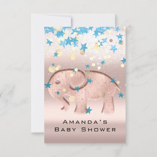 1th Birthday New Baby Shower Magic Elephant Invitation