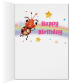 1yr Custom birthday card Little Ladybug range (Inside (Right))