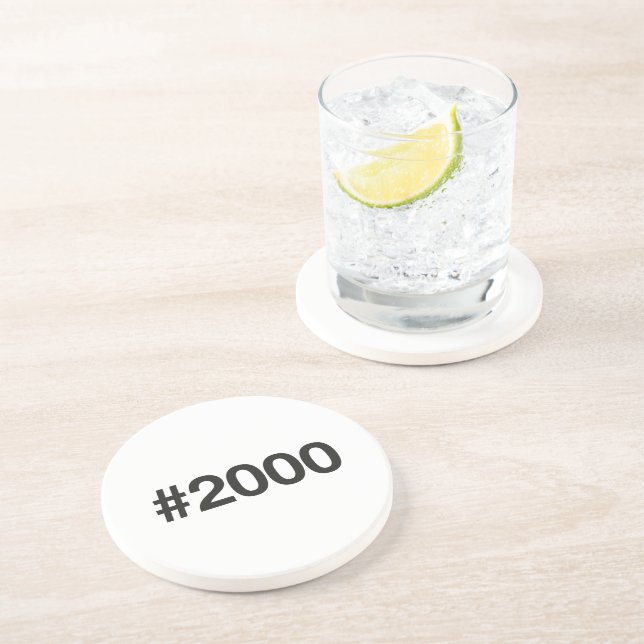 2000 Hashtag 26th birthday 26 years Coaster (Side)