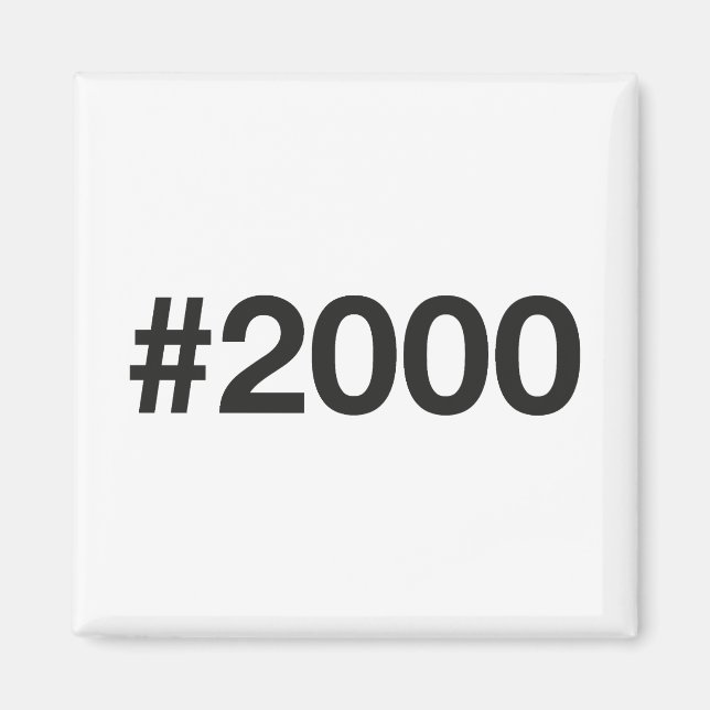 2000 Hashtag 26th birthday 26 years Magnet (Front)