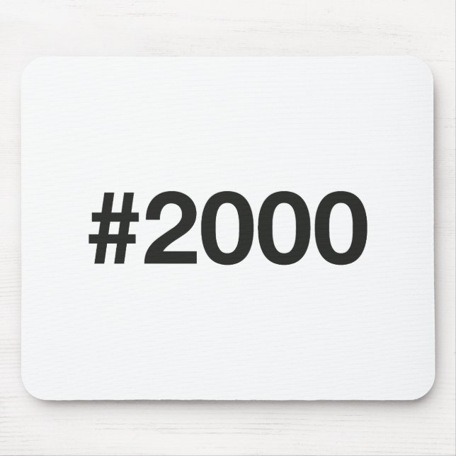 2000 Hashtag 26th birthday 26 years Mouse Pad (Front)