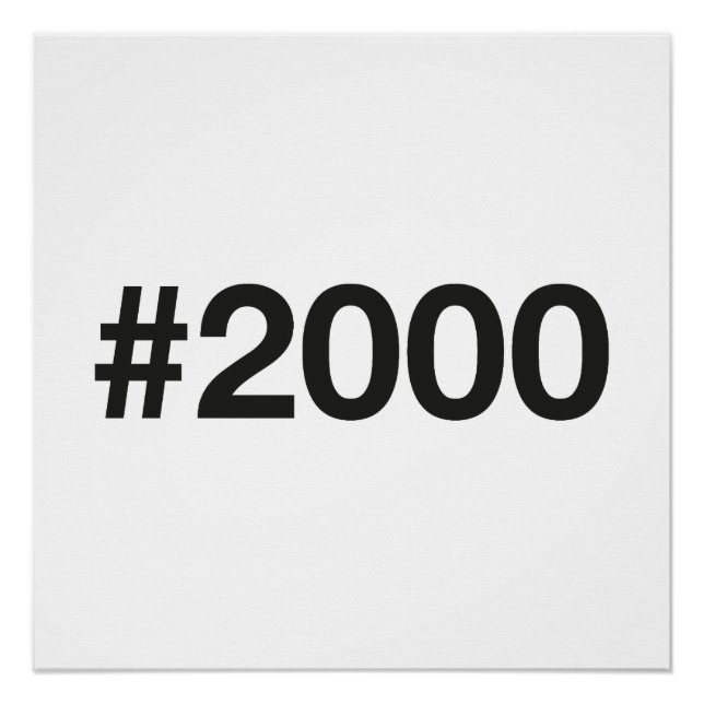 2000 Hashtag 26th birthday 26 years Poster (Front)