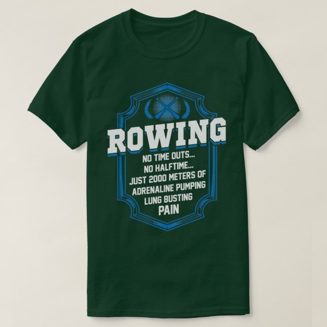 2000 Meters Rowing T-Shirt (Design Front)