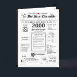 2000 The Year You Were Born Birthday Card<br><div class="desc">Celebrate a special someone's birthday with our 2000 The Year You Were Born printable birthday card, a memorable gift that combines nostalgia with uniqueness. Packed with insights and snapshots of life in 2000, this birthday card delves into the emergence of social media, the rise of reality TV, and the dawn...</div>