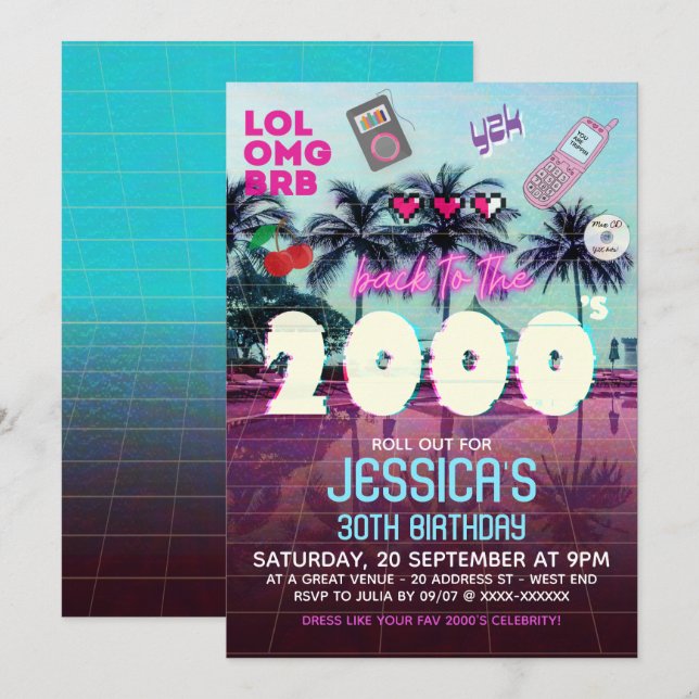 2000's Party Invitation | Zazzle
