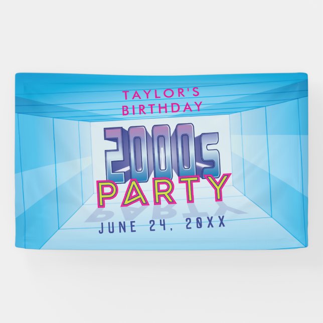 2000s Party Theme Banner (Horizontal)
