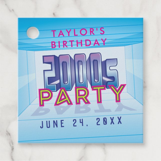 2000s Party Theme Favor Tags (Front)