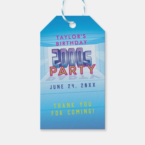 2000s Party Theme Gift Tags