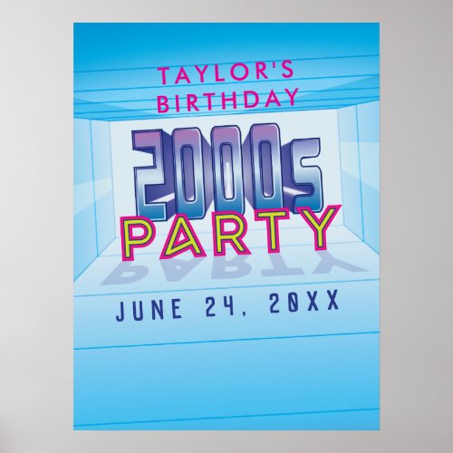 2000s Party Theme Poster