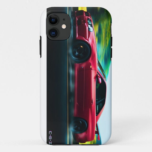 2000's sports car on iphone11 case mate cover (Back)