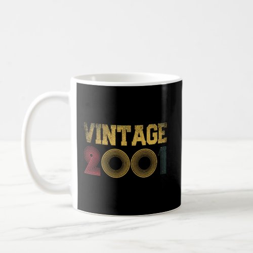2001 20Th Birthday Gift Vintage Retro Men Women 20 Coffee Mug