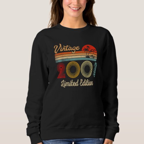 2001 21st Birthday 21 Years Old Sweatshirt