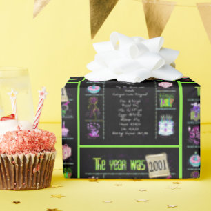 2001 Birthday Year Trivia Wrapping Paper