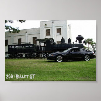 2001 Bullitt Mustang Poster