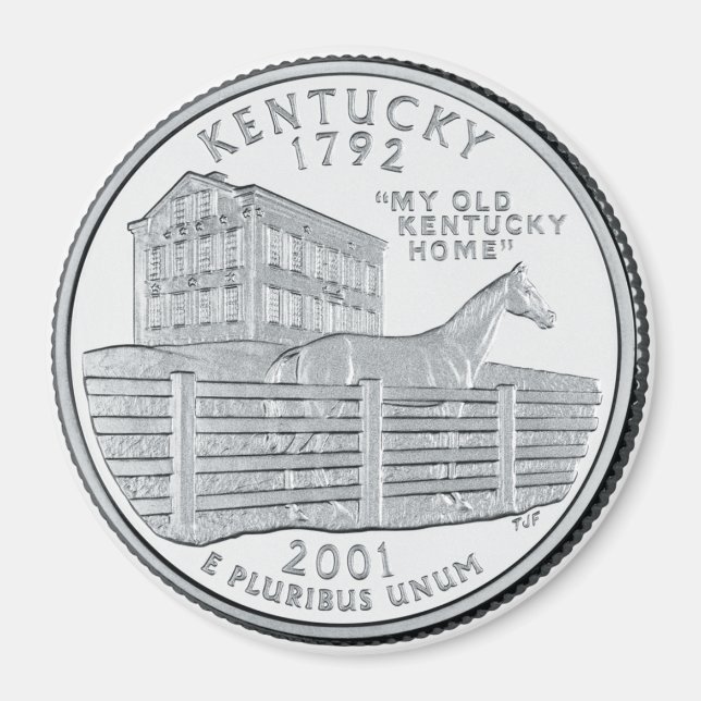 2001 Kentucky State Quarter magnet (Front)