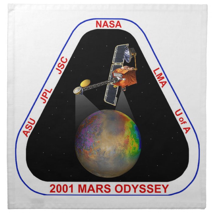 2001 Mars Odyssey Printed Napkins