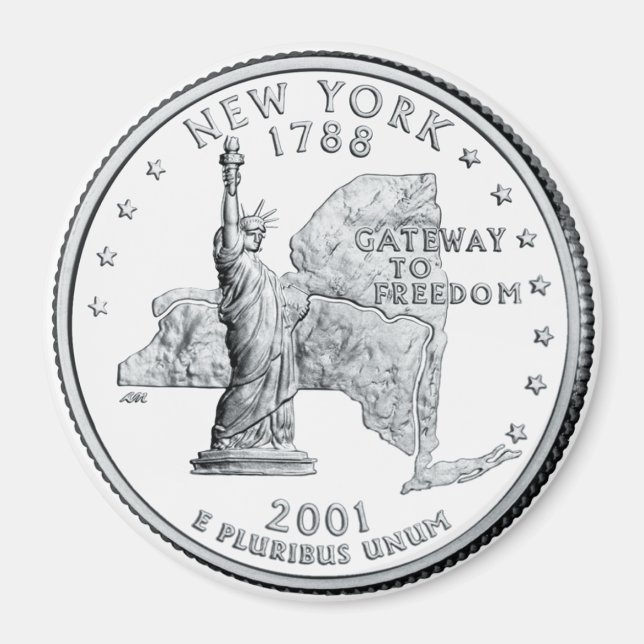 2001 New York State Quarter magnet (Front)