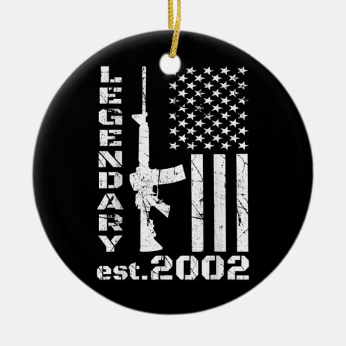 2002 19th Birthday Legendary Patriot American Ar Ceramic Ornament