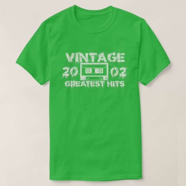 2002 Greatest Hits Vintage White T-Shirt (Design Front)