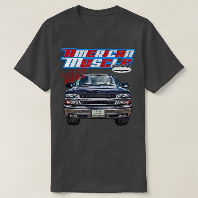 2002,Tahoe,Squared alone Truck,Yukon,Suburban,Silv T-Shirt (Design Front)