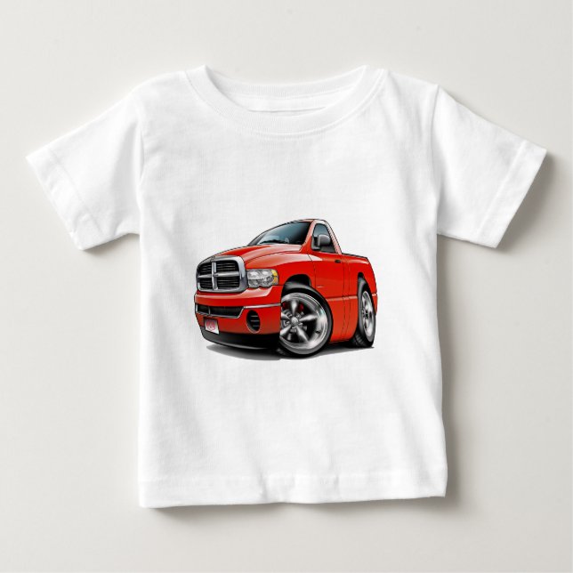 2003-08 Dodge Ram Red Truck Baby T-Shirt (Front)