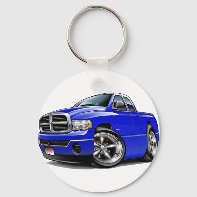 2003-08 Ram Quad Blue Truck Keychain (Front)