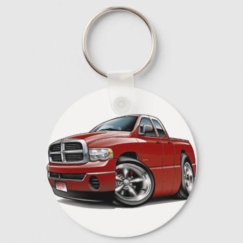 2003_08 Ram Quad Maroon Truck Keychain