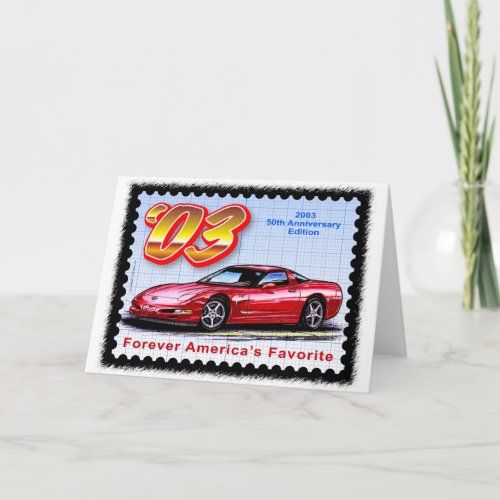 2003 50th Anniversary Corvette Card