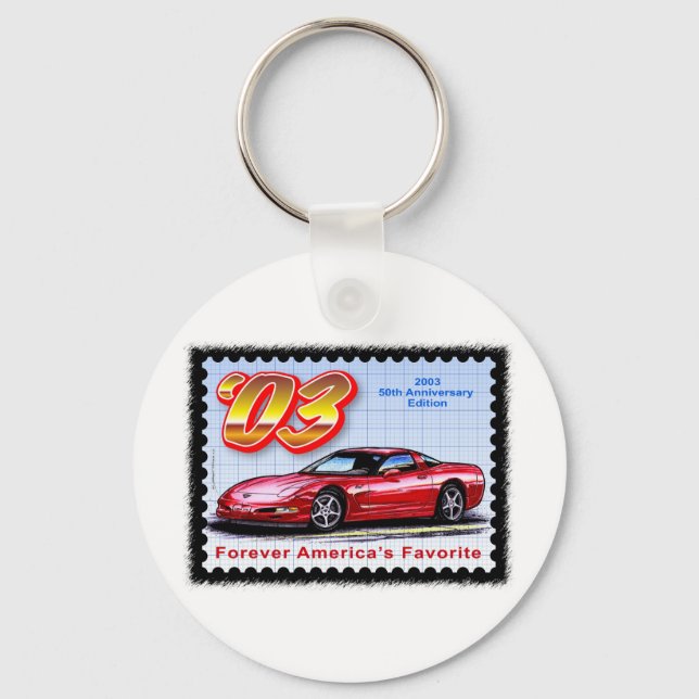 2003 50th Anniversary Corvette Keychain (Front)