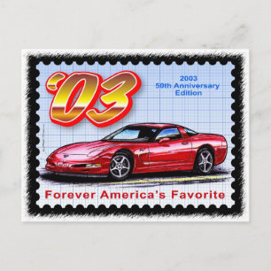 2003 50th Anniversary Corvette Postcard