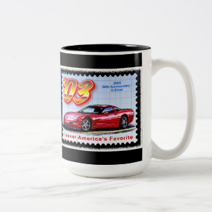 2003 50th Anniversary Corvette Two-Tone Coffee Mug