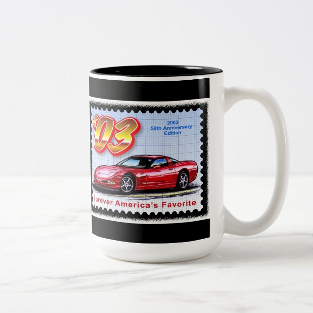 2003 50th Anniversary Corvette Two-Tone Coffee Mug (Right)