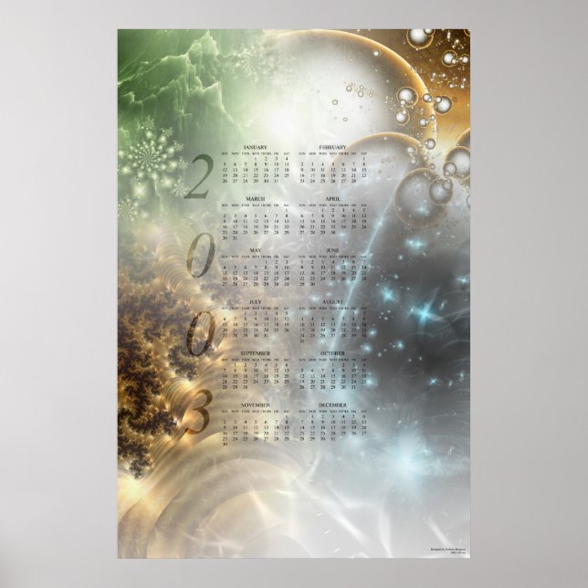 2003 Fractal Calendar Poster (Front)
