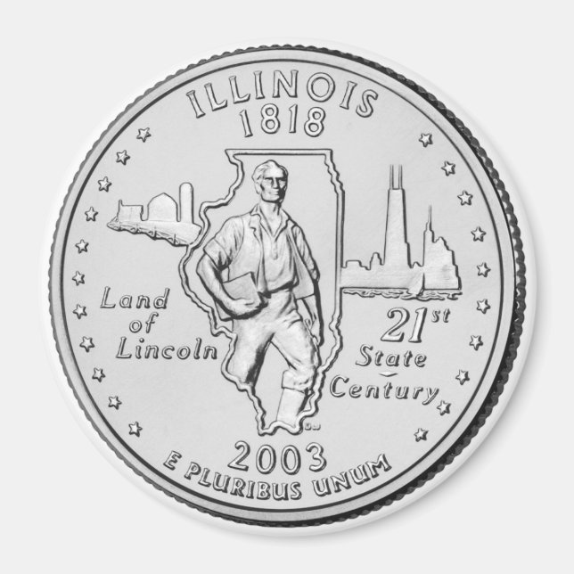 2003 Illinois State Quarter magnet (Front)