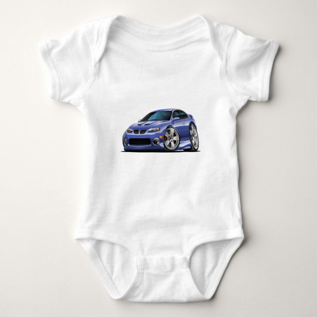 2004-06 Pontiac GTO Blue/Grey Car Baby Bodysuit (Front)
