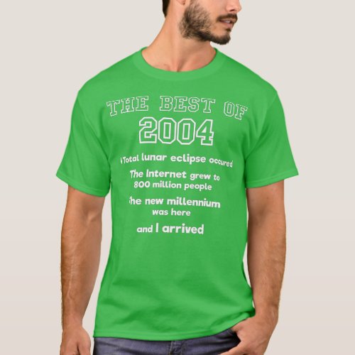 2004 18th birthday T  gift for 18 year old boys  g T_Shirt