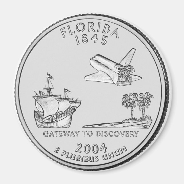 2004 Florida State Quarter magnet (Front)