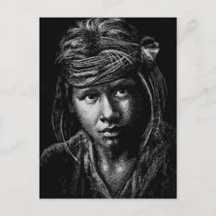 2004 Scratch Board Project Art Class Postcard