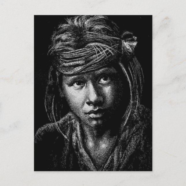 2004 Scratch Board Project Art Class Postcard (Front)