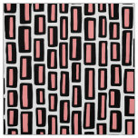 200515 - Black and Soft Pink on White Fabric